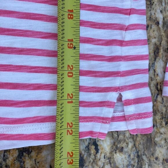Joe Fresh White And Pink Stripes Cotton Long Sleeve Shirt Size L - Picture 8 of 8